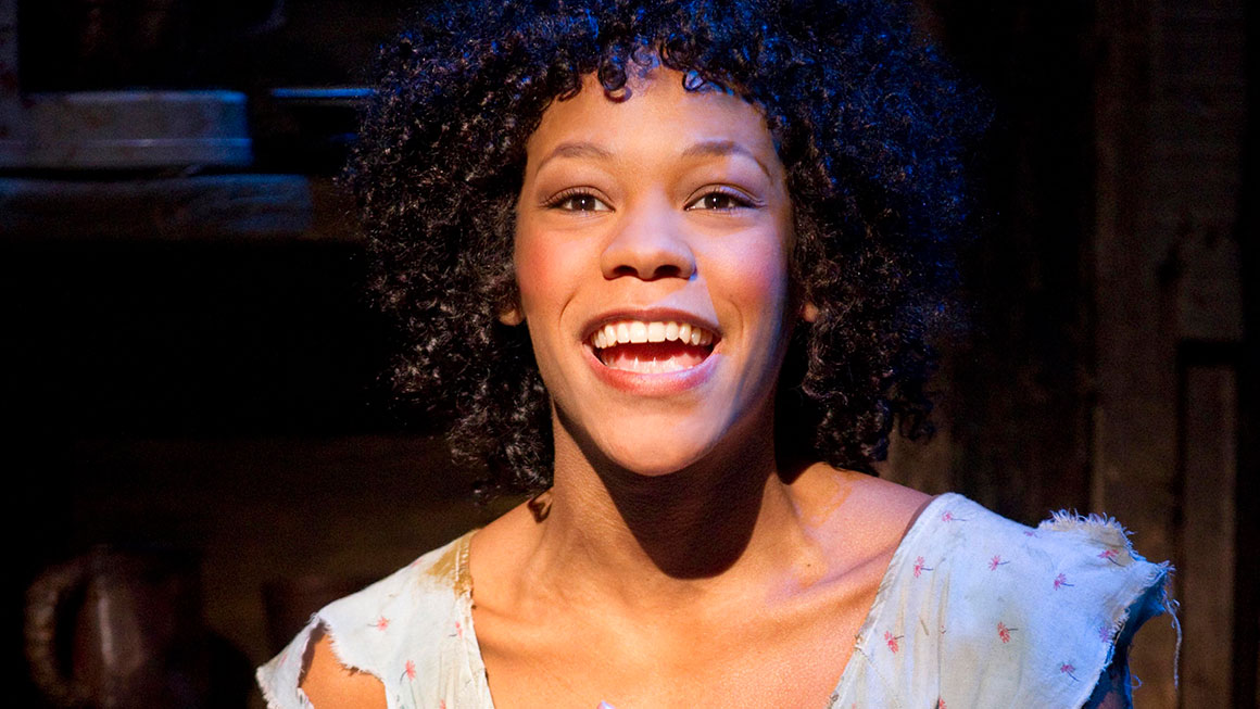 Nikki M. James in <em>The Book of Mormon</em>.