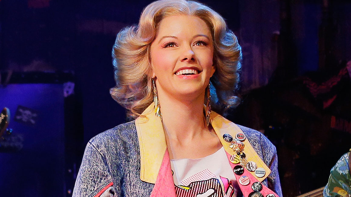Kate Rockwell as Sherrie in <em>Rock of Ages</em>.