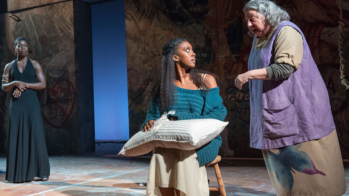 Roslyn Ruff, Condola Rashad and Jayne Houdyshell in <em>Romeo and Juliet</em>.