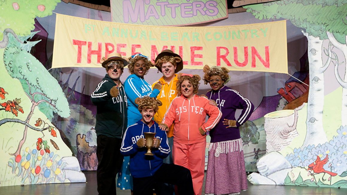 A scene from off-Broadway's family musical <em>The Berenstain Bears LIVE! in Family Matters, the Musical</em>.