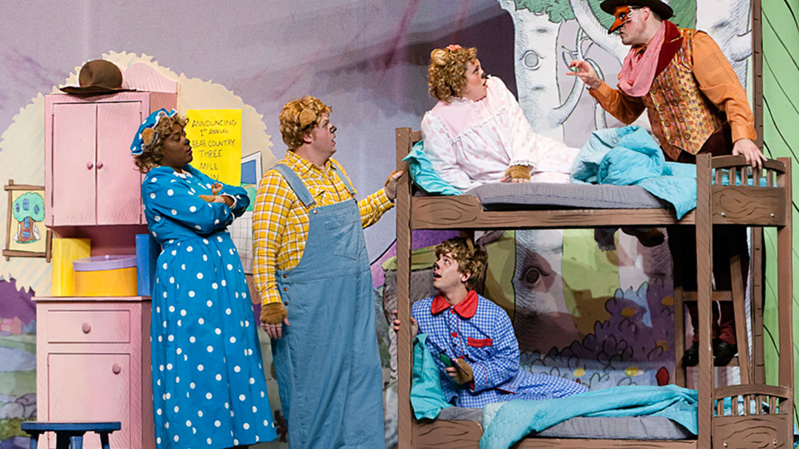 A scene from off-Broadway's family musical <em>The Berenstain Bears LIVE! in Family Matters, the Musical</em>.