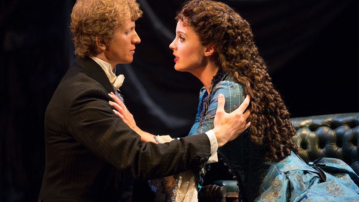 Jeremy Hays as Raoul and Mary Michael Patterson as Christine in <i>Phantom of the Opera</I>.