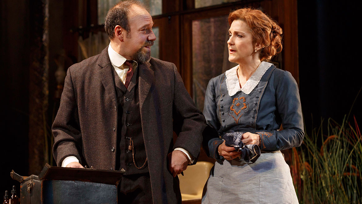 Danny Burstein as Max Hohmann & Victoria Clark as Clarissa Hohmann in <i>The Snow Geese</i>.